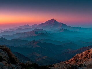 The horizon dissolving into harmony as cold blue meets burning orange sky