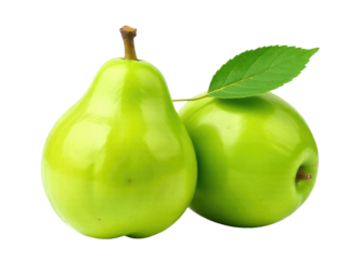 Fresh green apples sit together on a surface, ready for use or display
