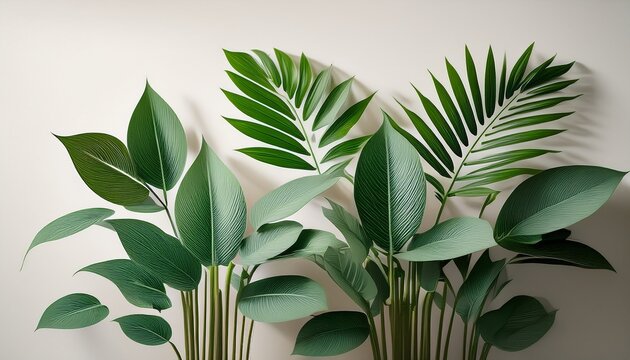 Plantes Vertes Style Minimaliste Fichier Vectoriel De Plantes D Interieures Feuilles Et Plantes Vertes Minimaliste Dans Un Style Minimal Annee 60 70