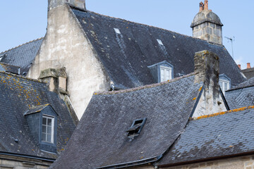 Schieferd&auml;cher, Quimper, Bretagne