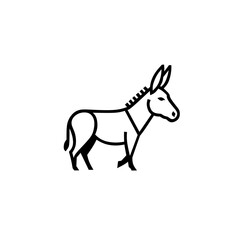 Obraz premium Minimalis icon line art donkey 