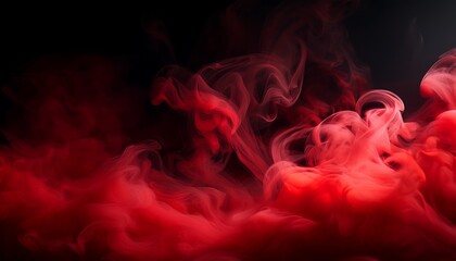 Dark Red Smoky Background For Overlay Design Element Or Backdrop