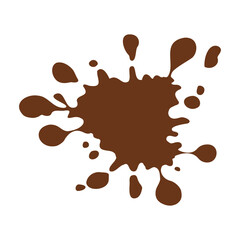 chocolate splash icon. Brown liquid splash on white background. vector illustration