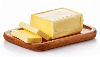 Butter Isolated On White Background With Clipping Path