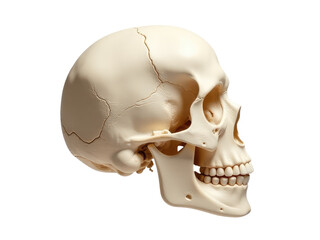 Fototapeta premium A model of a human skull on a white background