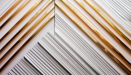 Diagonal Lines Gold Accents White Backdrop