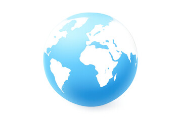 Fototapeta premium Blue globe icon representing earth, global communication, ecology, world connectivity, and international business on transparent background