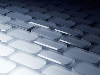 Obraz premium Abstract Background of Translucent Rectangular Tiles in Gradient Lighting.