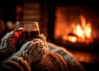 In a restaurant, aged wine is tasted with beautiful glass as part of an alcohol concept