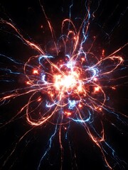 Fototapeta premium Energetic light burst, an abstract representation of power and brilliance