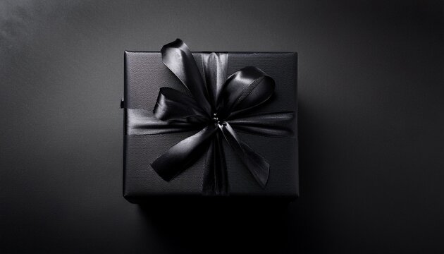 Weihnachtsgeschenk In Schwarz Als Symbol Fur Black Friday