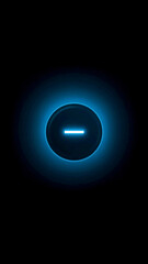 night neon icon app design circle button pushbutton dark