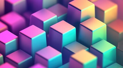 Obraz premium Abstract colorful cubes in a modern geometric composition for graphic design