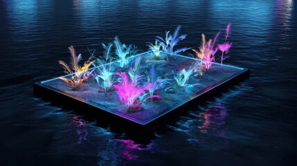 Glowing feathers on a peaceful New Year