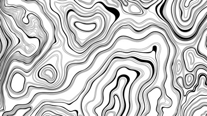 abstract contour topographic pattern with smooth relief lines. Minimalistic background design for projects. Illustration with wavy lines on a transparent background.