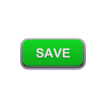 Save Text Label on Green Colored Click to Action 3D Button