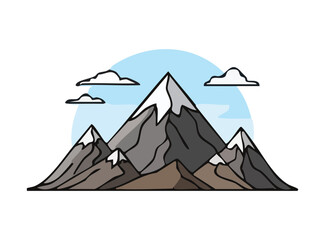 Mountains illustration cartoon design