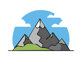 Mountains illustration cartoon design