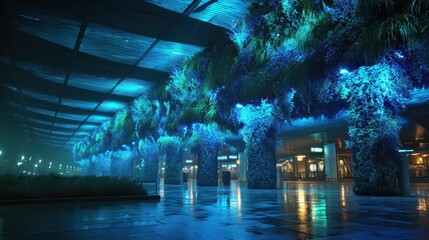 Glow plants light up terminal for New Year