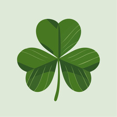 Minimal silhouette of clover leaves for early spring season.