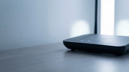 High-Speed Internet Router with Soft Blue LED Indicator Lights