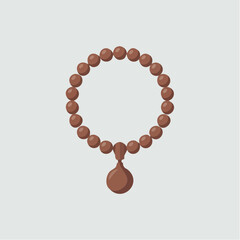 Clean icon of prayer beads with rounded shapes.