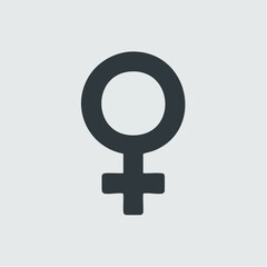 Minimal vector icon of female symbol in modern style