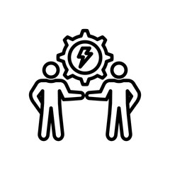 Obraz premium conflict resolution Business Meeting Glyph Icon