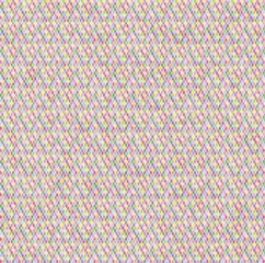 Tiny seamless multicolor argyle diamond pattern. Cute repeating background for fabric, kids designs, wrapping paper, wallpaper and web.