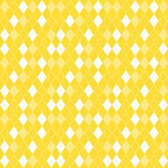 Bright yellow seamless diamond pattern with soft outlines. Cheerful geometric background for spring designs, fabric, wallpaper and stationery.