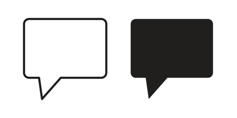 Fototapeta premium Speech bubble icons for apps and print media. Editable stroke and flat icons