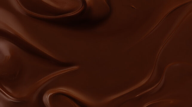 光沢感のあるダークチョコレートの滑らかな質感背景