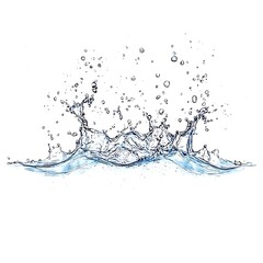 Dynamic Clear Blue Water Splash