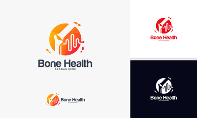 Bone Health Logo Design Vector Illustration.