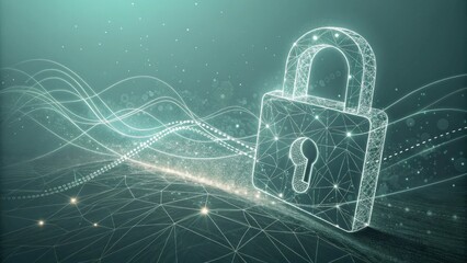 Digital Security Padlock with Data Network Overlay