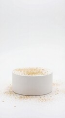 Gold Glitter Luxury Podium on White Background for Product Display