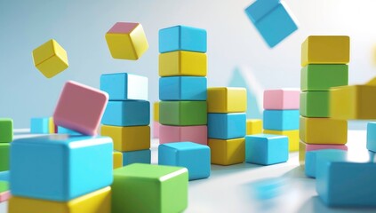 Fototapeta premium colorful plastic blocks