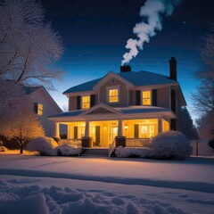 house in winter