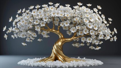 golden christmas tree