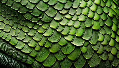 Fototapeta premium Extreme Close Up Of Green Reptile Skin Scales Showing Detailed Texture And Patterns Suitable For Exotic Animal Biology Projects And Zoology Backgrounds