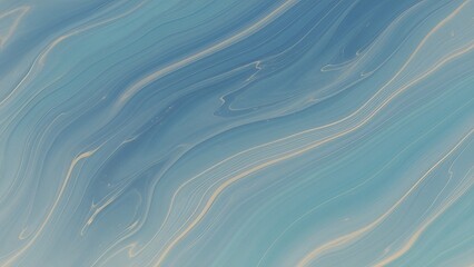 Soft Diagonal Fluid Flow in Teal Blue with Subtle Ivory Vein Highlights