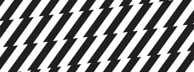 Wallpaper with repeating zig zag shapes. Jagged stripes pattern. Lightning background. Thunder bolt, electric power, flash light print. Speed or surprise cartoon effect. Vector graphic illustration