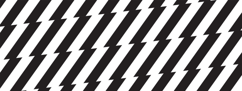 Wallpaper with repeating zig zag shapes. Jagged stripes pattern. Lightning background. Thunder bolt, electric power, flash light print. Speed or surprise cartoon effect. Vector graphic illustration