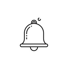 Simple Outline Bell Icon with Ringing Animation.