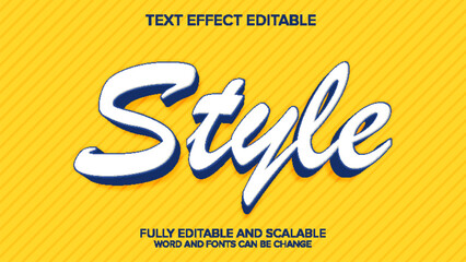 3d text effect style vector editable