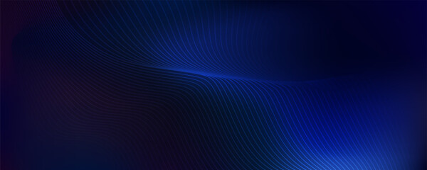 Elegant light waves flowing on a dark background. Minimalist background for banners, posters, covers, brochures, flyers. simple presentation