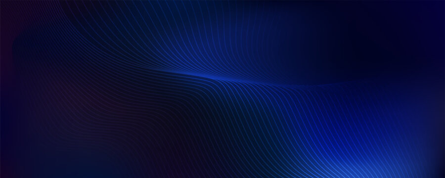 Elegant light waves flowing on a dark background. Minimalist background for banners, posters, covers, brochures, flyers. simple presentation