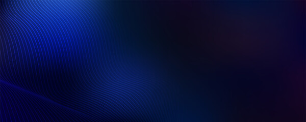 Elegant light waves flowing on a dark background. Minimalist background for banners, posters, covers, brochures, flyers. modern trendy design