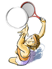 テニスのサーブ