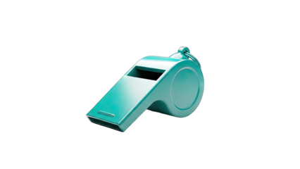 Turquoise Whistle Isolated on White Background